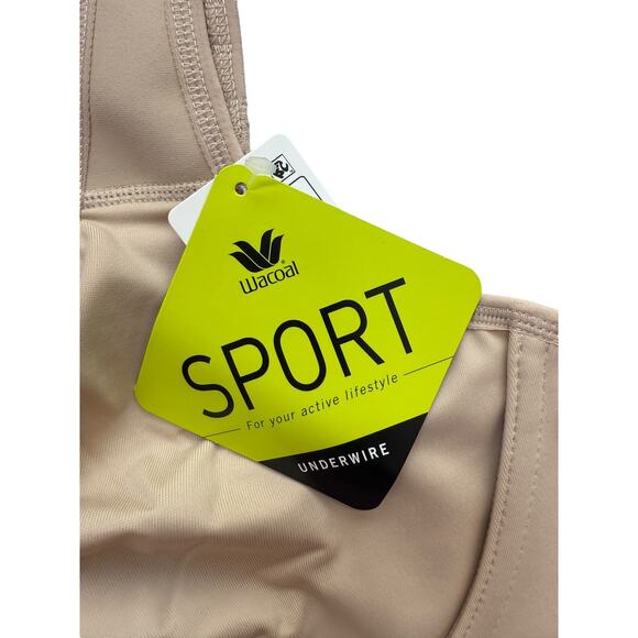 Wacoal Women's Beige Wired Full Coverage High Intensity Sports Bra Size 42DD - Picture 6 of 8